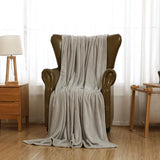 Fleecedeken/knuffeldeken - flanel, extra zacht en warm - kreukbestendig/verkleurt niet, te gebruiken als bedsprei of deken op de bank - 150 x 200 cm - Grijs