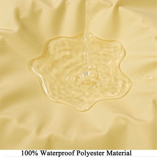 Zonnezeil, 3 x 4 m, rechthoekig, waterdicht, beige, zonnezeil, zonwering, uv-bescherming, windscherm, polyester, zonnezeil, weerbestendig, outdoor, zonnescherm voor terras, tuin, balkon