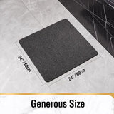 Antislip douchemat, 60 x 60 cm, badmat antislip met afvoer, zachte PVC Loofah antislipmat, badkuip, sneldrogende badmat, zwart