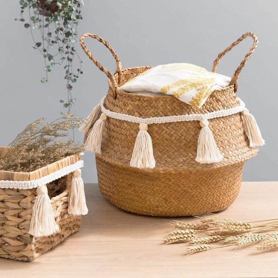 Macramé wandtapijt, franjesslinger, banner, katoenen geweven wanddecoratie voor boho, huisdecoratie, kinderkamer, buikmand, decoratie, 6,5 cm x 75 cm