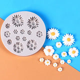 Cake fondant mini bloemen siliconen mal madeliefjes siliconen mal 3D bloemvorm siliconen mal voor snoep chocolade fondant taart decoratie DIY bak decoratie, 3 stuks