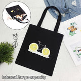 Herbruikbare boodschappentassen, katoenen boodschappentas, herbruikbare draagtas, zwarte schoudertas (35 x 30 cm), zwart