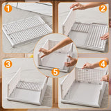 Pack of 3 Organiser, Wardrobe Stackable, Stackable Wardrobe Storage Box, Wardrobe Storage Boxes, Foldable Storage Boxes, Drawer Plastic Shelf Basket, 43 x 33.5 x 18.5 cm