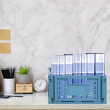 Set van 4 plastic opbergkisten, rekmanden, opvouwbare opbergdozen, opbergmand, keuken, lade-inzetstukken, stapelbare opbergdozen, transportdozen, kastcontainers, kubussen, thuis, kantoor, slaapkamer, keuken