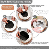 Compostcontainer voor keuken, roestvrij staal, geurloos