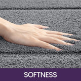 Badkamertapijt 60 x 110 cm, badmat antislip wasbare zachte badmat, microvezel absorberende badmat, badmatten voor badkuip, doucheruimte en badkamer - grijs
