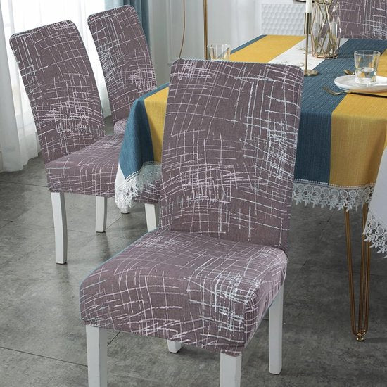 Jaotto - Universele stoelhoezen, stretch stoelhoezen - set van 6 moderne stoelhoezen - elastische duurzame stoelhoezen voor eetkamer decoratie - Scandinavisch, 6 stuks