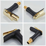 Badkamer Wastafel Kraan Waterval Eengreeps Messing Zwart/Goud Chroom Mount Toilet Luxe Warm en Koud Leekayer