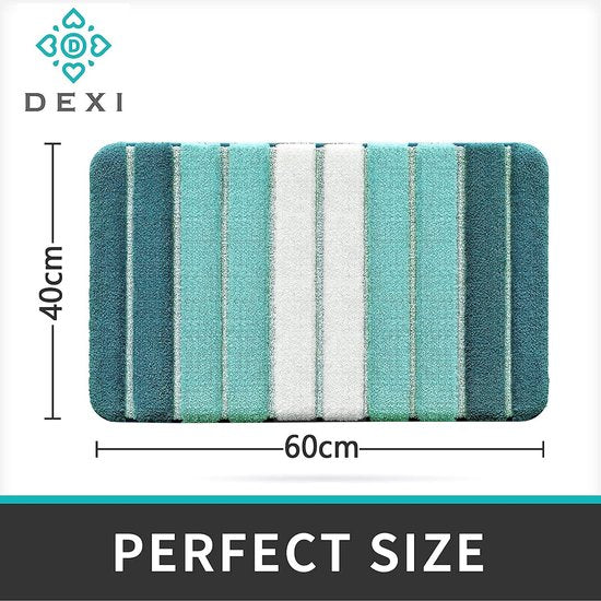 Badkamertapijt, antislip, badmat, 40 x 60 cm, absorberend, zacht, machinewasbaar, voor badkamer, groen
