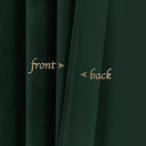 Fluwelen gordijnen, donkergroen, ondoorzichtig, thermogordijn met plooiband, set van 2, woonkamergordijnen, fluweel, verduisteringsgordijn, plooiband, 260 x 132 cm (h x b), gewicht: 300
