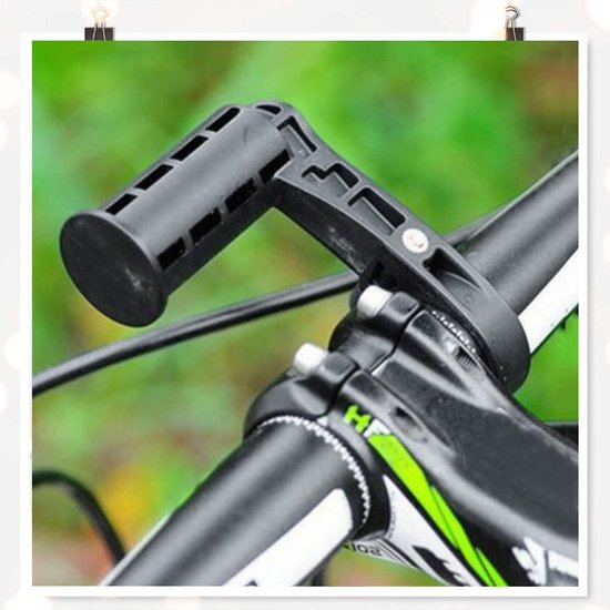 Stuurverlenging, fietsstuurverlenger, houder, 2 stuks, fietshouders, universele fietsstuur, accessoires voor fietslicht, snelheidsmeter, GPS-apparaten, sportcamera, zwart