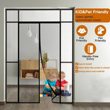 Balkondeur, vliegenhor, 80 x 200 cm, magnetische insectenwerende balkondeur, zonder boren, verdikt vliegengordijn, insectenwerende deur, voor balkondeur, woonkamer, kelderdeur en terrasdeur