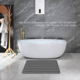 Superabsorberende stenen badmat, 100% natuurlijke diatomeeënaarde douchemat, antislip sneldrogende badkamervloermat, douchemat voor badkamervloer, gemakkelijk schoon te maken (donkergrijs)