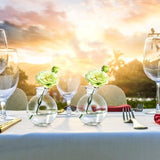 Vaas,transparant,12 stuks mini glazen vazen