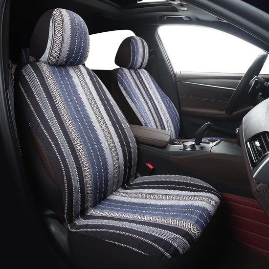 Autostoelhoezen voor voorstoelen, universele autostoelhoezen, voor bestuurdersstoel en passagiersstoel, auto-accessoires, zware dekdoek-stof