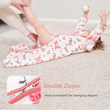 Set van 2 babyslaapzak voor de zomer, 100% katoen, 0,5 TOG, zomerslaapzak met mouwen, draagbare deken, babyslaapzak, zachte slaapromper, 84 cm, voor pasgeborenen en peuters, 12-18 maanden