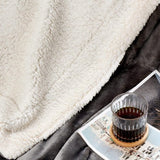 Sherpa knuffeldeken, pluizige hoogwaardige deken, superzachte fleecedeken als woonkamerdeken, sprei, warme banksprei, grijs, 152 x 203 cm