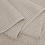 Handdoekenset - Sneldrogend en pluisvrij microvezel - Wafeltextuur - Zeer Groot - Beige - 152 x 76,2 cm - 6 Stuks