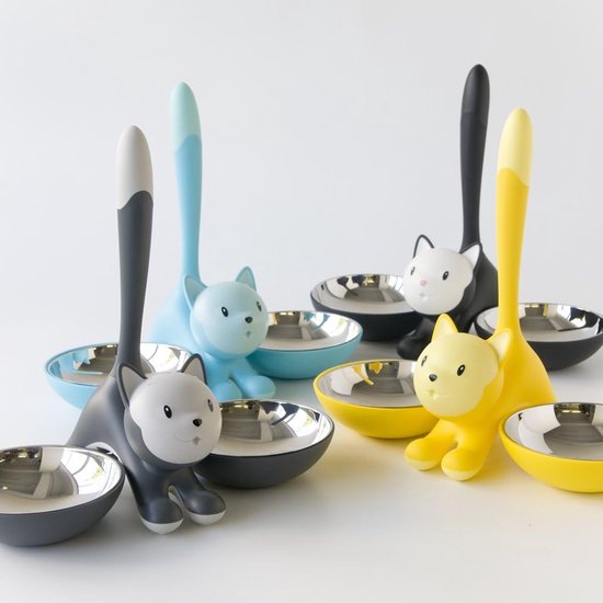 Kattenbak van roestvrij staal en thermoplastische hars, zwart, 32 cm