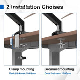 Monitorhouder, voor 13-32 inch beeldscherm, monitorstandaard, monitorarm, in hoogte verstelbaar, draaibaar, monitorhouder max. 9 kg, beeldschermhouder Vesa 75 x 75/100 x 100, zwart