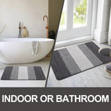 Indoor Dirt Trapper Mat, Antislip Deurmat, Machinewasbaar, Robuuste Deurmat, Absorberende Deurmat voor Honden, Ingang, Voordeur (43 x 76 cm, Grijs)