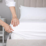 Hoeslaken 180 x 200 cm tot 200 x 200 - 100% katoen, superzacht jersey hoeslaken voor matras, boxspringbed of topper, 5 tot 20 cm matrashoogte, lichtgrijs