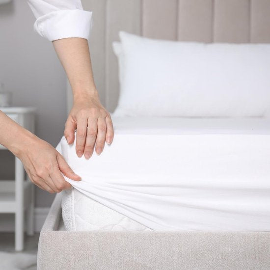 Hoeslaken 180 x 200 cm tot 200 x 200 - 100% katoen, superzacht jersey hoeslaken voor matras, boxspringbed of topper, 5 tot 20 cm matrashoogte, lichtgrijs