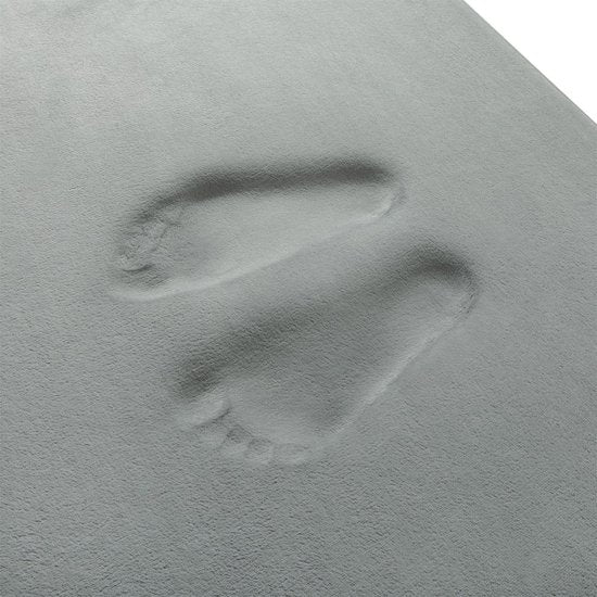 Badmatset, 3-delig, zachte badmat van traagschuim en U-vormige wc-mat, antislip, wasbaar, lichtgrijs