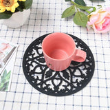 Onderzettermat, pakket van 3 siliconen onderzetters, siliconen multibloem, geïsoleerde antislip hotpads, gesneden waterdichte vaatwasmachinebestendige bekerisolatiemat voor potten, flessen