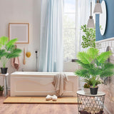 Kunstplanten, groot areca, kunstpalm, 68 cm hoog, 12 takken in pot, kunstmatige plant, tropisch, Hawaï, groen, nepplant, Real Touch planten, kunstbloem, decoratie, kantoorplant, groene plant,