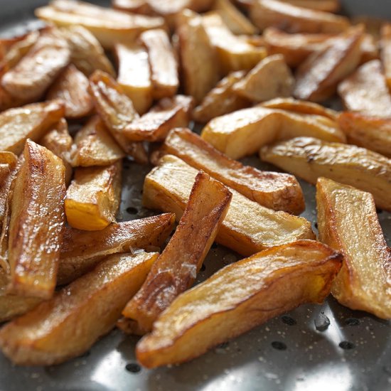 38 cm marmeren frietbak, geperforeerde bakplaat voor frietjes, rechthoekig, ovenbak, grijs koolstofstaal, gemakkelijk schoon te maken antiaanbaklaag, koekjesbak, PFOA-vrij