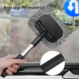 Autowasborstel telescoopsteel set met 4 microvezelpads autoruitenreiniger ruitenwisser ruitenwashandschoen auto telescopische steel wasborstel microvezel reinigingsborstel