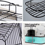 2 stuks hoekdoucheplanken, douchemand zonder boren, hoekplank, doucheplank, wandmontage, sponshouder, badkamerplanken, voor badkamer/keuken
