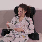 Crushed Foam Reading Cushion - Ideal for Reading - Neck Support Pillow (Black)