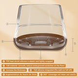 24 stuks stoelpootdoppen, vierkant, middeltransparant, siliconen beschermkappen voor stoelpoten, met slijtvast viltkussen, elimineer geluiden en anti-krassen (rond, 22 mm-32 mm)