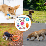 Pak van 7 hondenspeeltjes, kleine honden, puppyspeelgoed, hondenspeelgoed, hondenspeelgoed, duurzaam kauwspeelgoed en piepende intelligentie hondenknuffelset, puppy bijtvaste knuffel