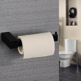 Toilet Paper Holder, Black, Stainless Steel Toilet Paper Holder, Drilling Toilet Paper Holder, Toilet Roll Holder for Bathroom and Kitchen