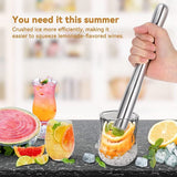 Roestvrij staal cocktail stamper, drinken stamper cocktail mixer Mojitos fruit stamper citroen hamer stamper bar gereedschap voor heerlijke Mojitos maken, 8.9inch