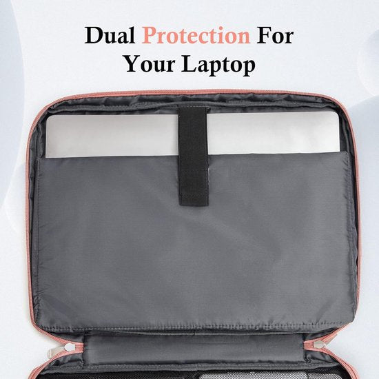 Laptophoes, tas, 15, 15,6 en 16 inch, TSA-laptoptas, beschermhoes, sleeve, waterdicht, met 4-laagse bescherming