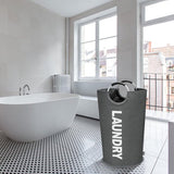 95L large, opvouwbare wasmanden (7 kleuren), opvouwbare waszakken, kledingtas (donkergrijs, L) wegwerp