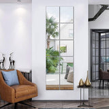 Wandspiegel, zelfklevende glazen spiegel, HD spiegeltegels, zelfklevende deurspiegel, full-body spiegel, zelfklevende spiegel voor muur, woonkamer, slaapkamer, badkamer, hal.