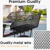 Fietsmand, schooltassenmand, universele fietsmand achter, 20 liter, grote capaciteit, bagagedrager, waterdichte fietsmand, metaal