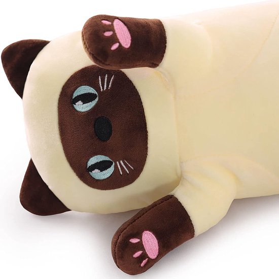 Kitten Katoen Slaapkussen Rugkussen, Pluche Poppen Speelgoed Gift 90cm