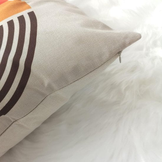 Kussensloop 40 x 40 cm, set van 4 decoratieve kussenhoezen, 40 x 40 cm, oranje, voor tuinlounge, bank, sierkussen, woonkamer, slaapkamer, kussenslopen, tuin, outdoor, bankkussen, sierkussen