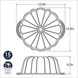 goud, 12 kopjes, twee handgrepen, aluminium, antiaanbaklaag