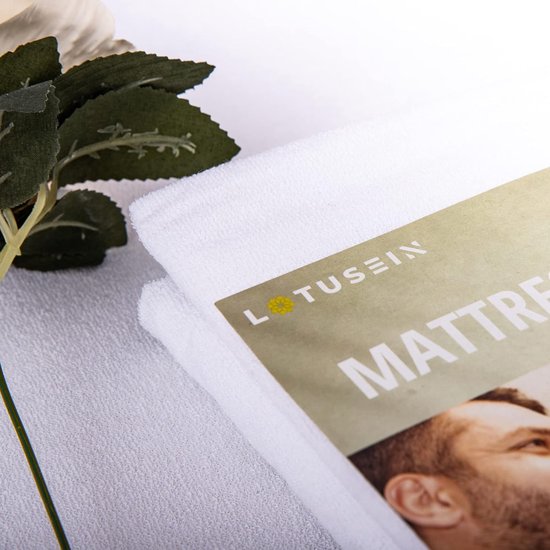 Waterdichte matrasbeschermer, 200 x 200 cm, %100 katoen, ademende matrasoplegger, matrasbeschermer zonder gekraak