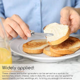 5 stuks kaasmessenset, botermes, 12 cm, taartmes, roestvrij staal, botermes, kleine kaasmessenset, kleine serveerspreaders, perfect voor cake, dessert en kaassalade