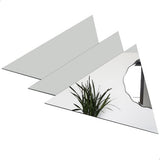 elfklevende tegelspiegel, driehoekige spiegeltegels, wanddecoratie, flexibele spiegel, acryl, doe-het-zelf, voor school, keuken, badkamer, woonkamer, kantoor, decoratie, 8,5 x 8,5 cm, 20 stuks, zilver