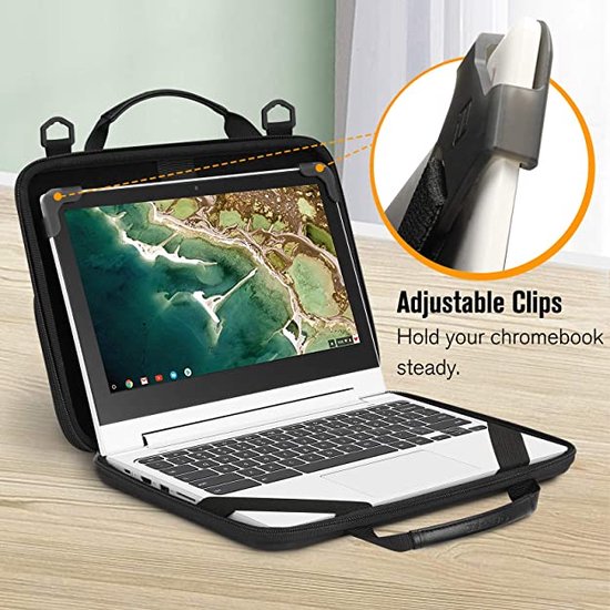 Laptoptas voor 11,6 inch HP Stream, 11,6 inch ChromeBook 11 G6 EE, 11,6 inch Lenovo IdeaPad Flex 3 Aktetas met harde schaal Schoudertassen met accessoiretas voor 11-11,6 inch Chromebook-laptop