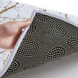 Badmat antislip wasbaar badmat, wit badkamertapijt, goud decoratief home tapijt luxe badkameraccessoires, zachte microvezel absorberend badmat voor badkamer badkuip, 60 x 120 cm